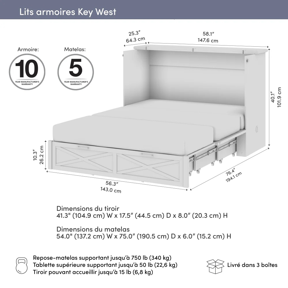 Murphy Cabinet Bed with Pullout Drawer - Image 60