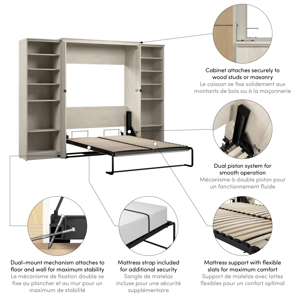 Murphy Bed with Storage Towers - Image 38