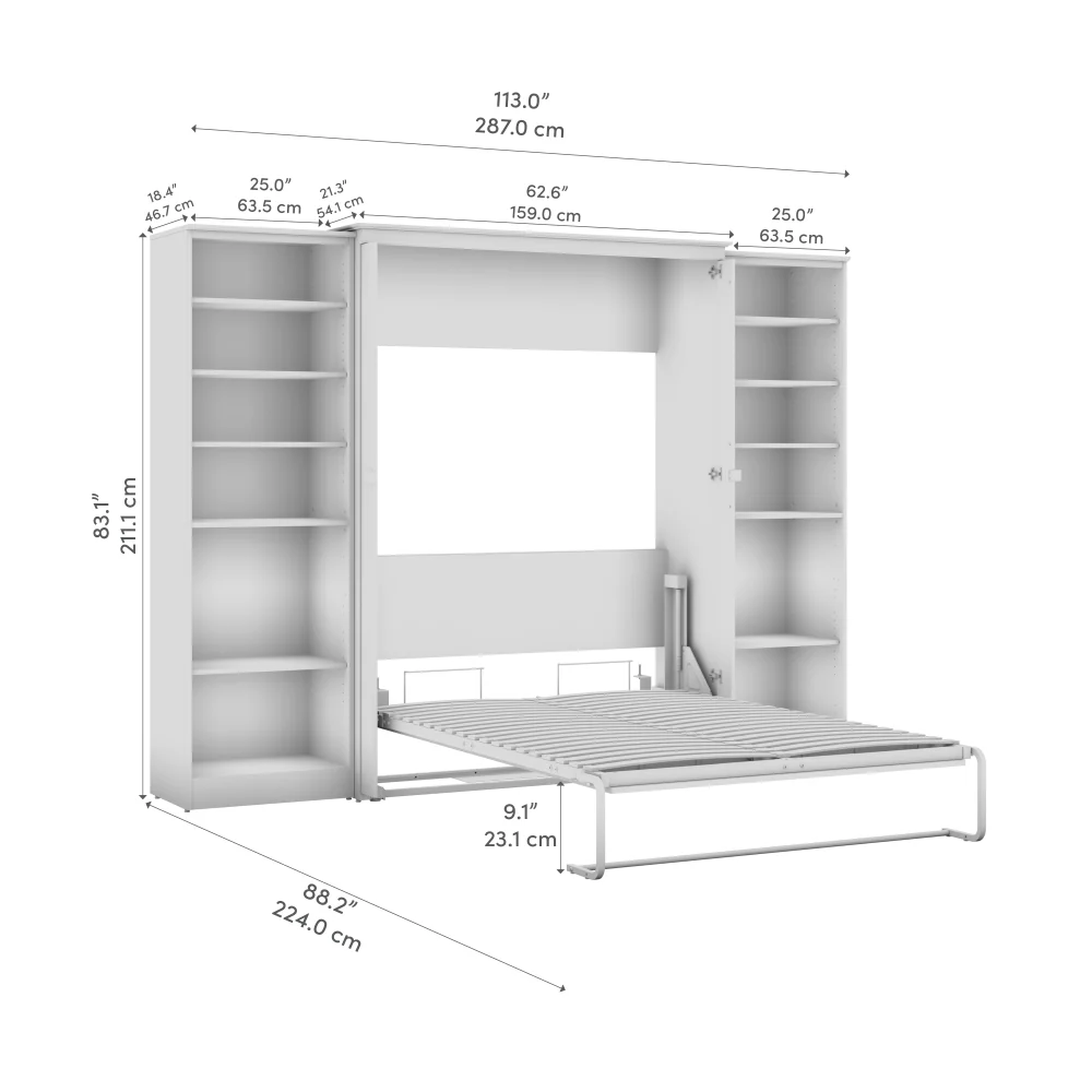 Murphy Bed with Storage Towers - Image 40