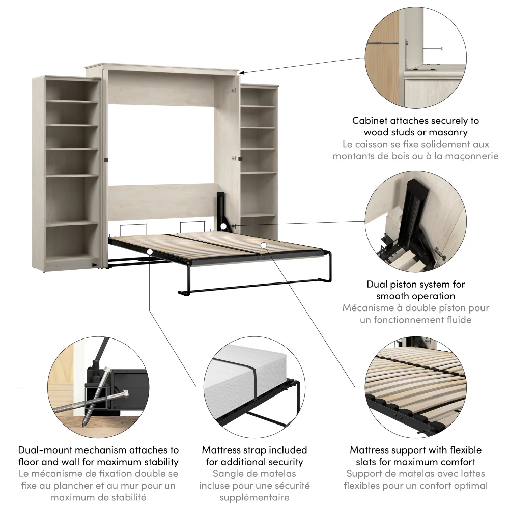 Murphy Bed with Storage Towers - Image 8