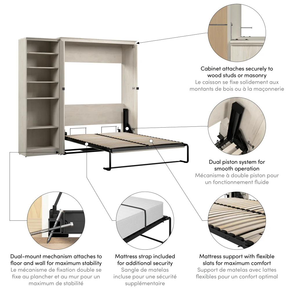 Murphy Bed with Storage Tower - Image 18