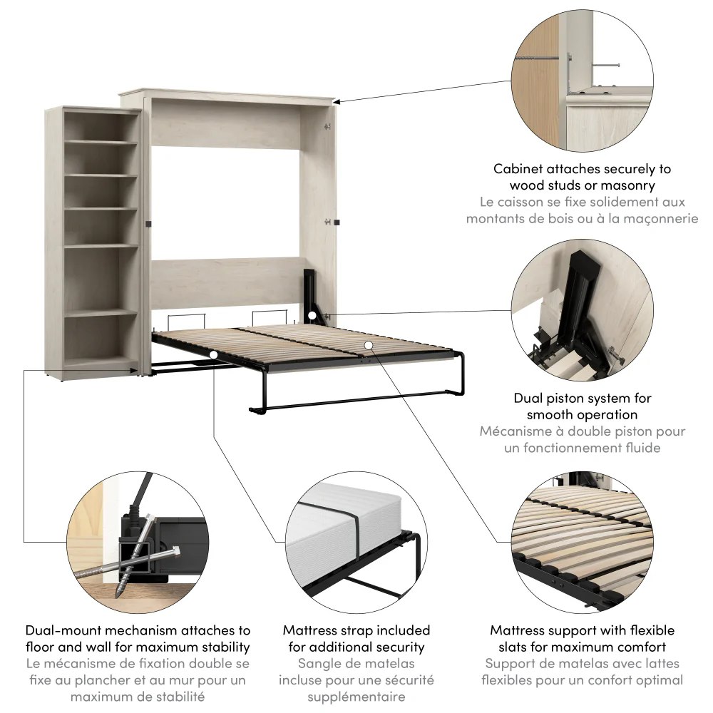 Murphy Bed with Storage Tower - Image 28