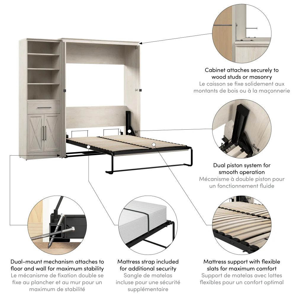 Murphy Bed with Storage Tower - Image 48