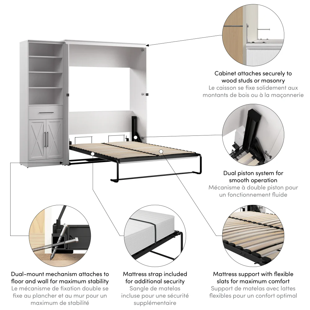 Murphy Bed with Storage Tower - Image 58