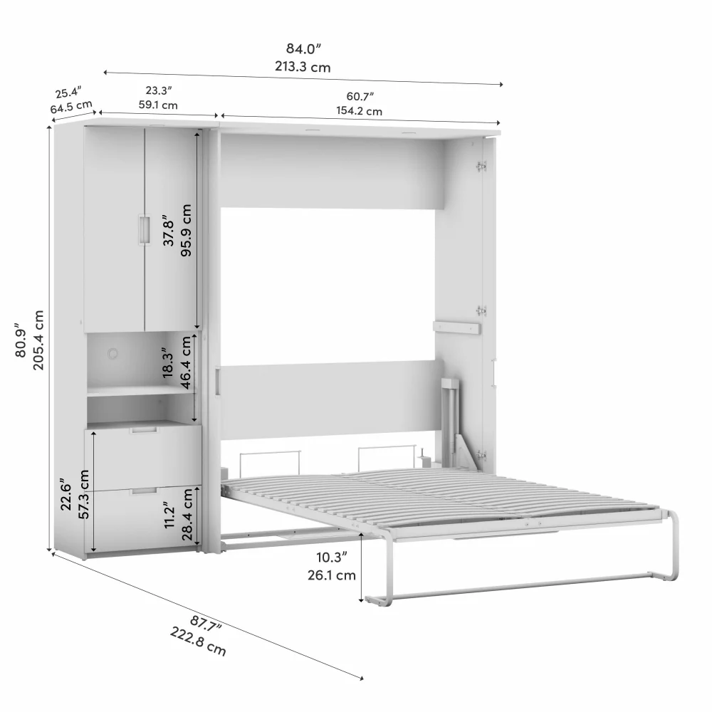 Murphy Bed with Storage Cabinet - Image 11