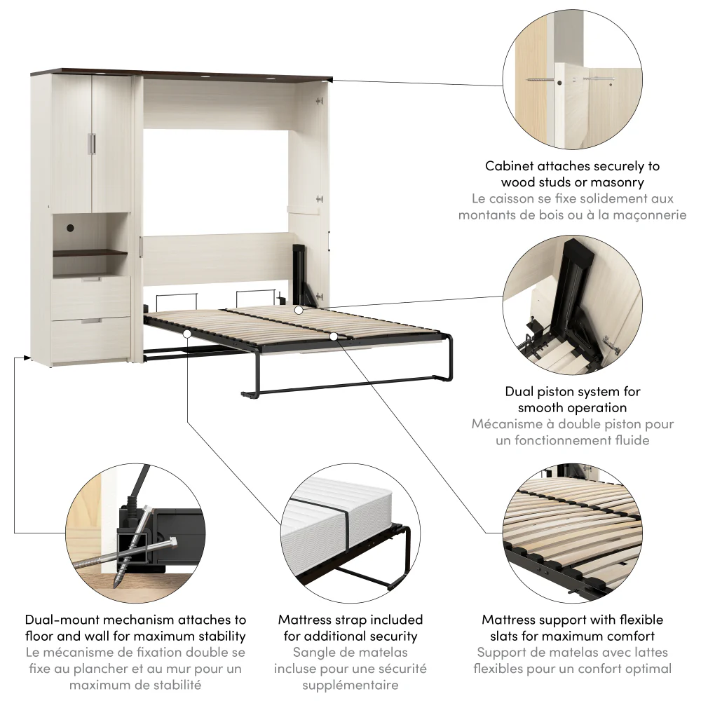 Murphy Bed with Storage Cabinet - Image 19