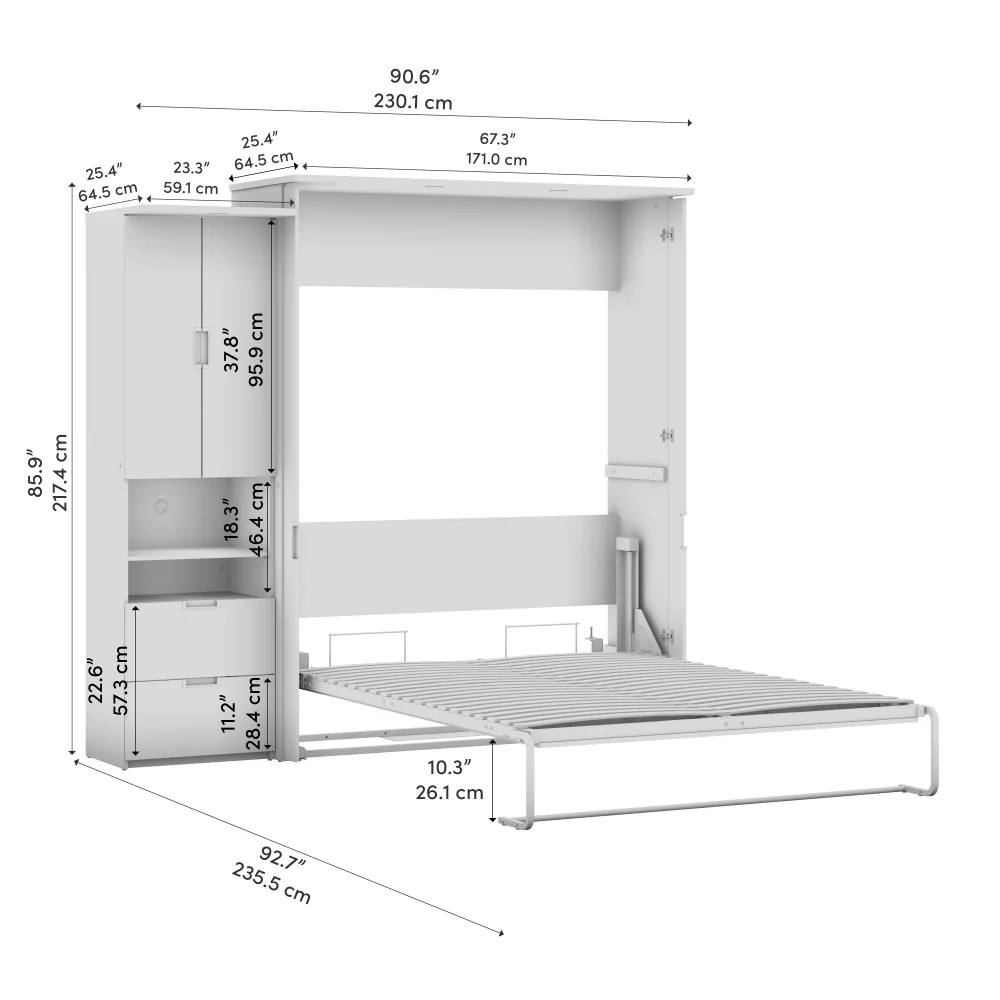 Murphy Bed with Storage Cabinet - Image 31