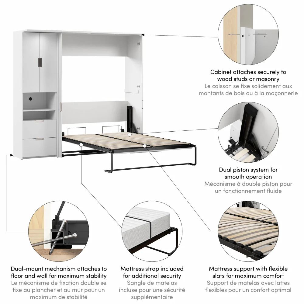 Murphy Bed with Storage Cabinet - Image 9