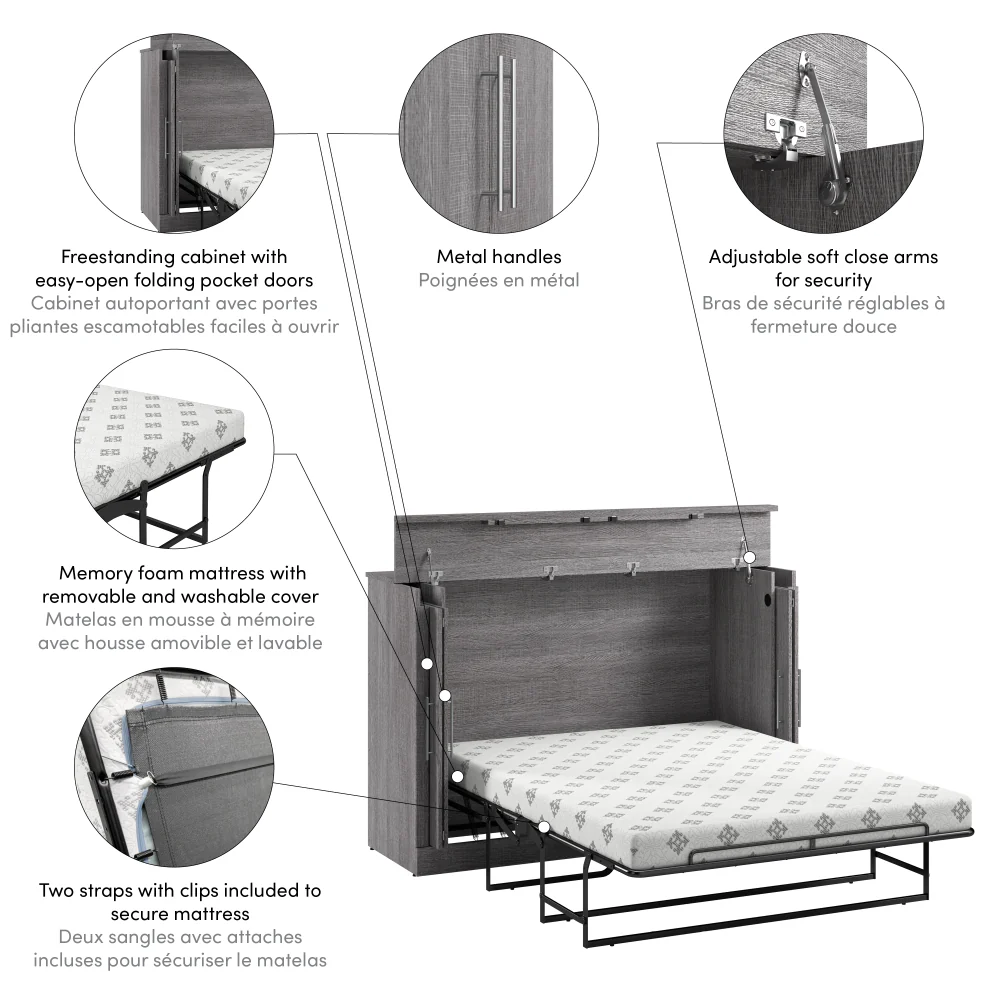 Cabinet Bed with Mattress - Image 8