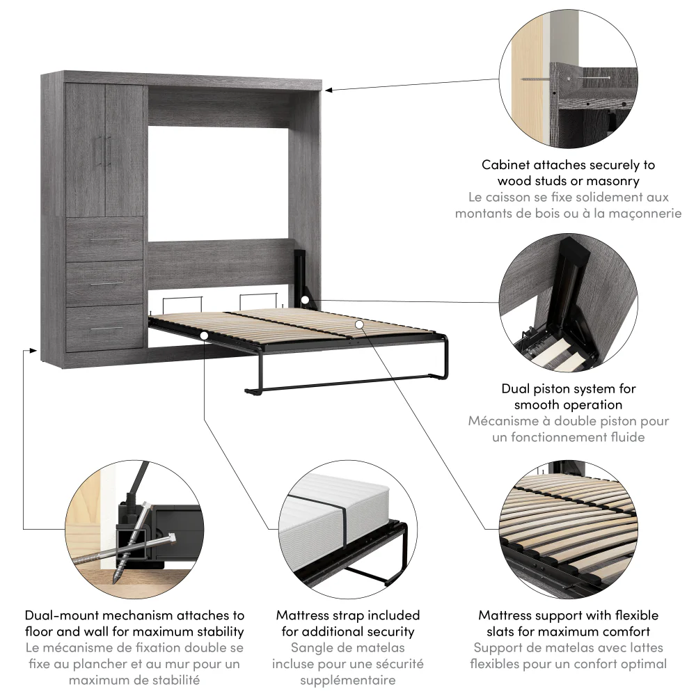 Murphy Bed with Storage Cabinet - Image 29
