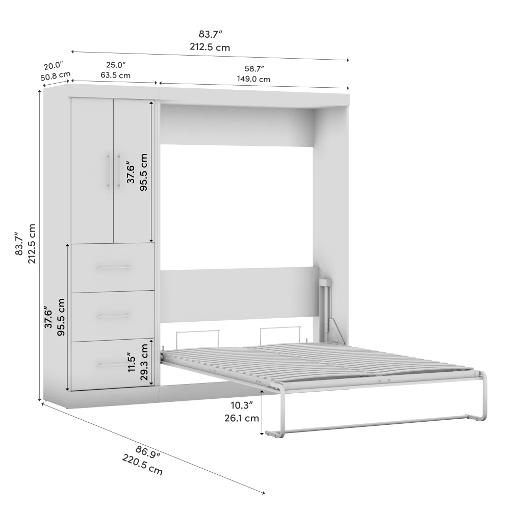 Murphy Bed with Storage Cabinet - Image 31