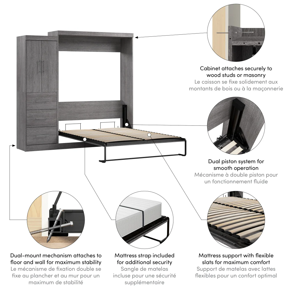 Murphy Bed with Storage Cabinet - Image 49