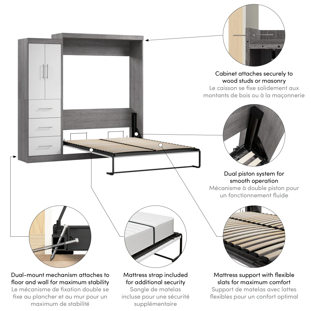 Murphy Bed with Storage Cabinet - Image 60