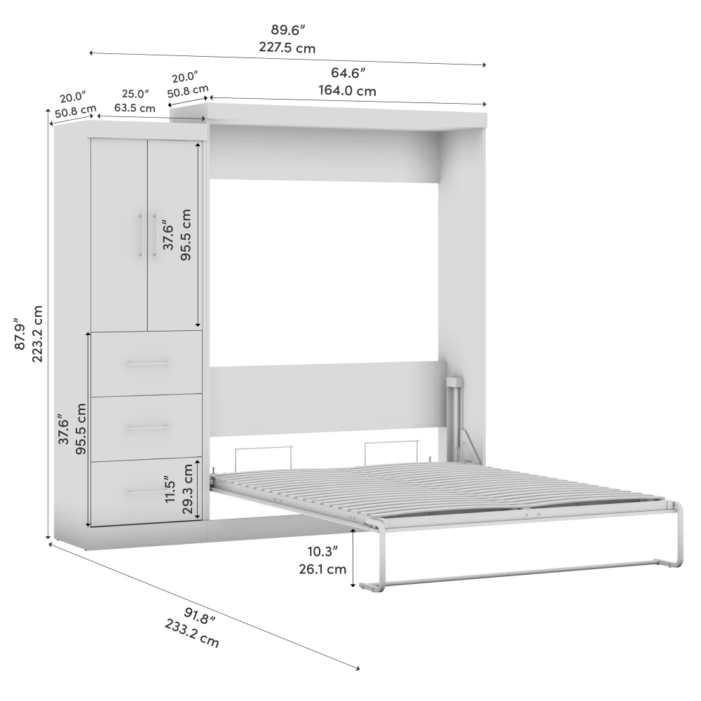 Murphy Bed with Storage Cabinet - Image 62