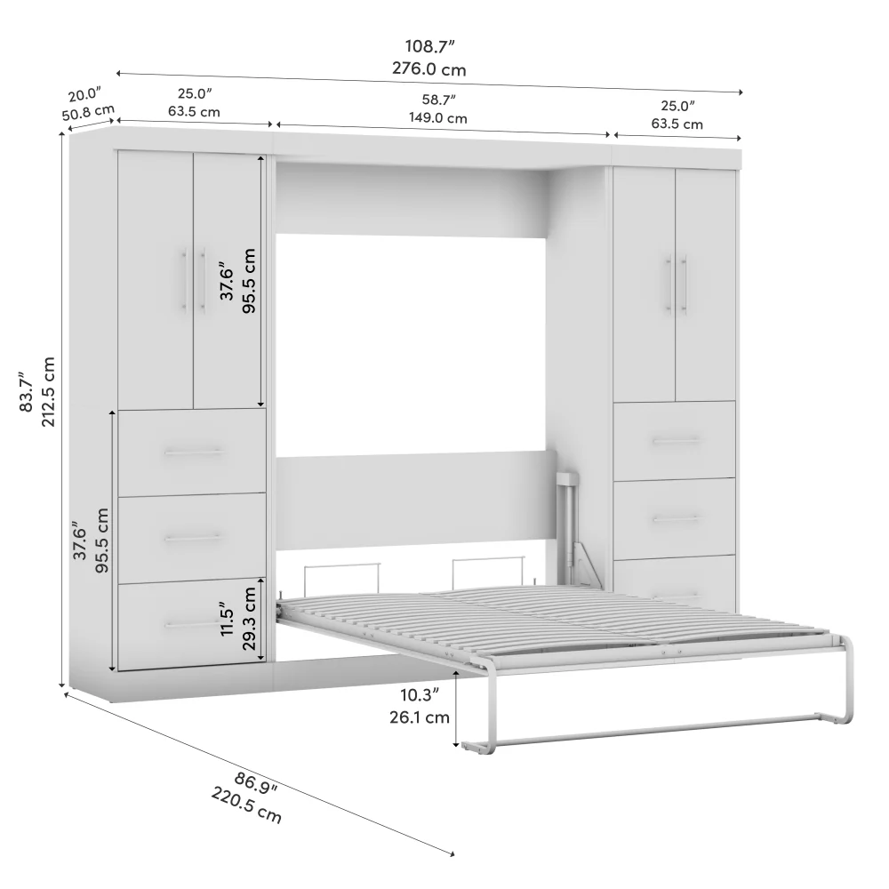 Murphy Bed with Storage Towers - Image 10