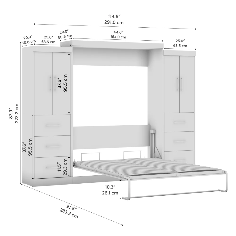 Murphy Bed with Storage Towers - Image 20
