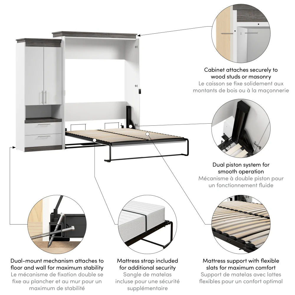 Murphy Bed with Storage Tower - Image 28