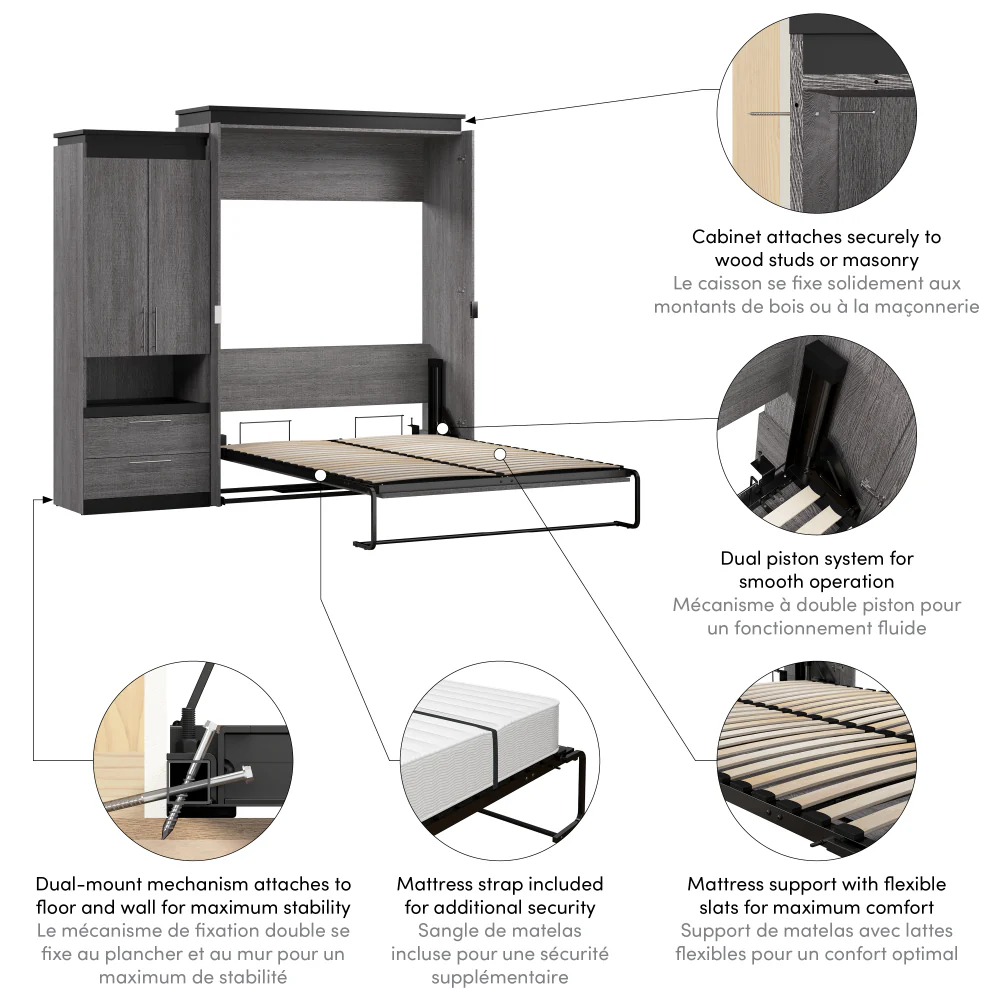 Murphy Bed with Storage Tower - Image 38