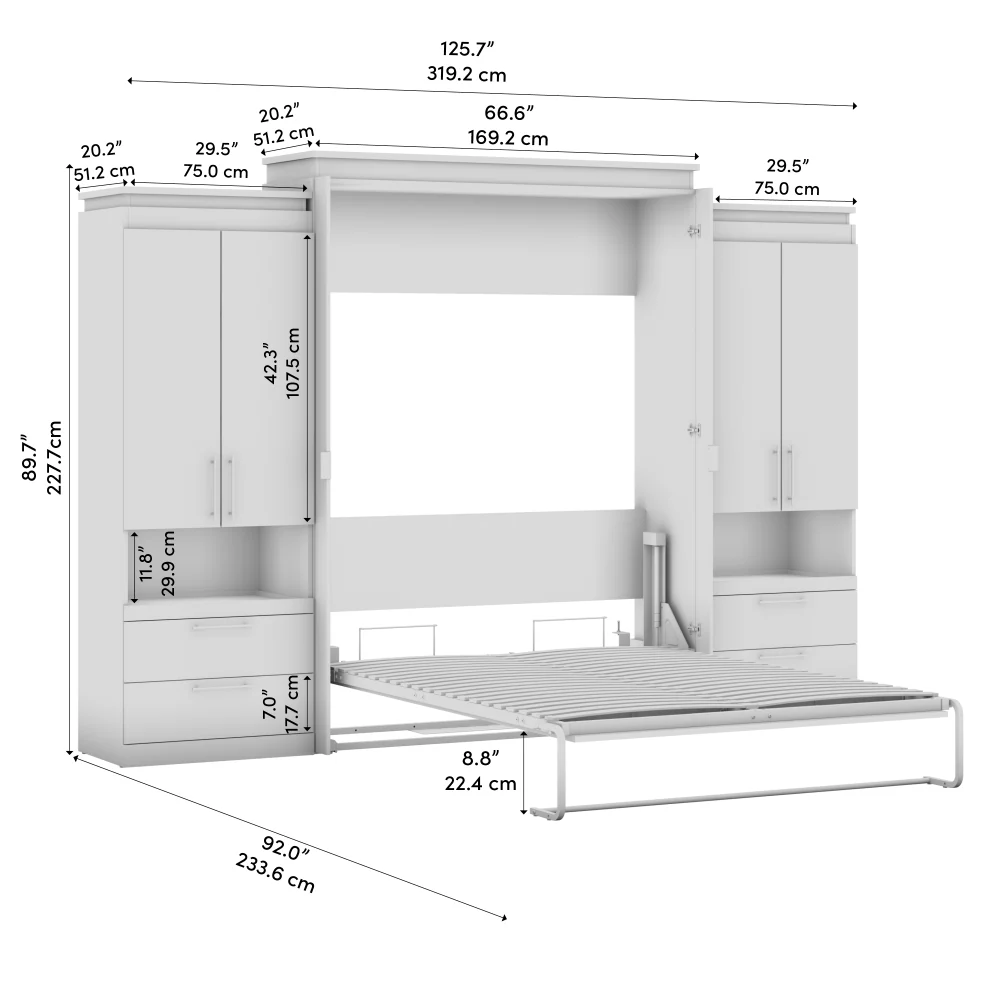 Murphy Bed with Storage Cabinets - Image 10