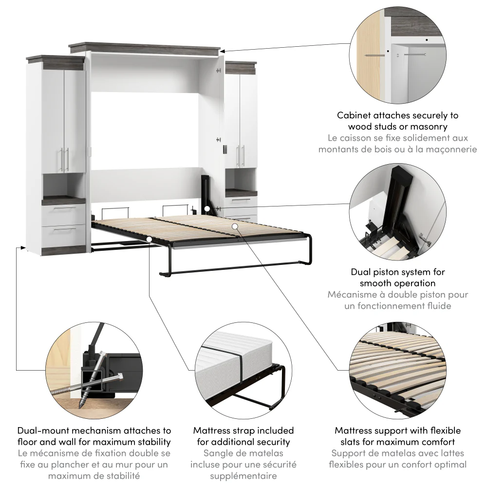 Murphy Bed with Storage Cabinets - Image 28