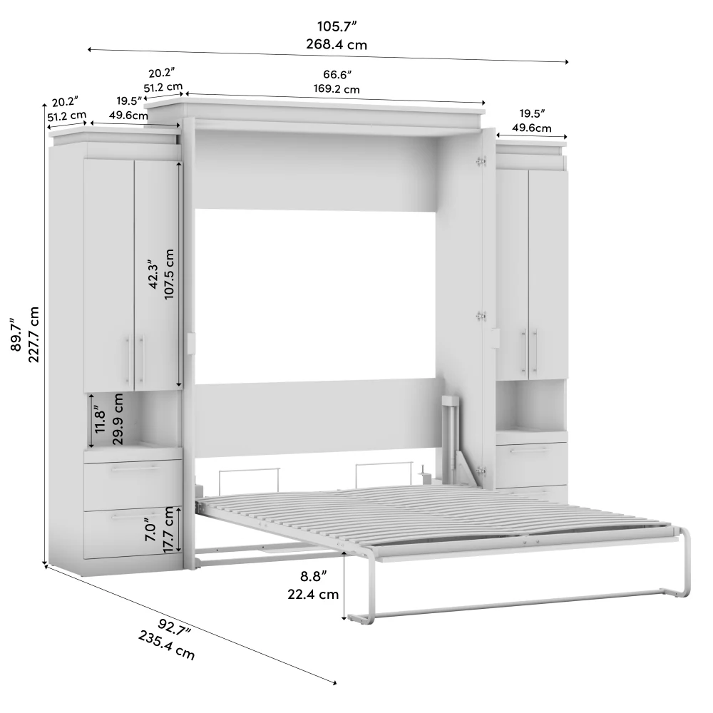 Murphy Bed with Storage Cabinets - Image 30