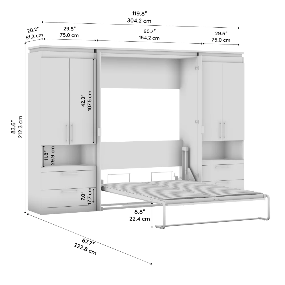Murphy Bed with Storage Cabinets - Image 50