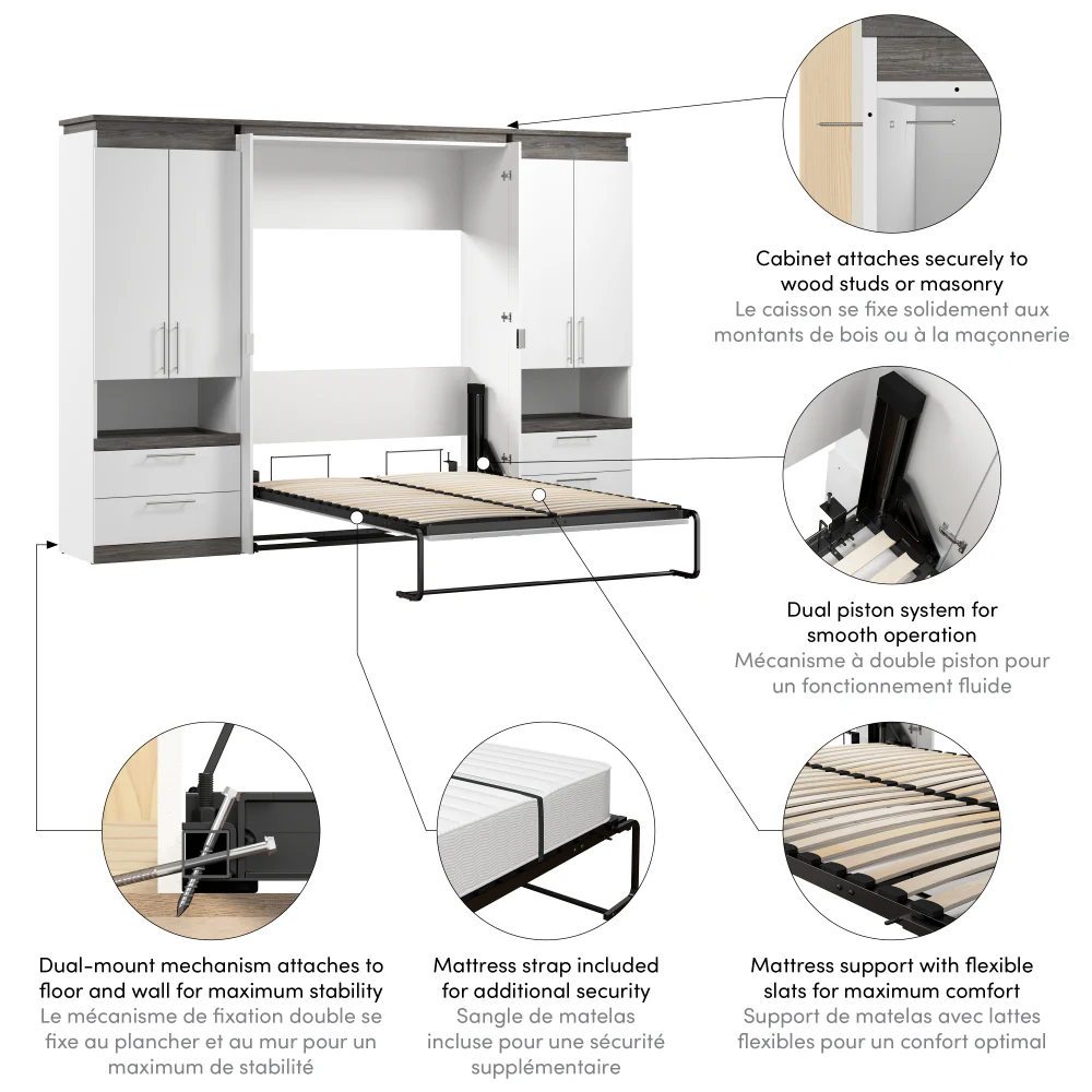 Murphy Bed with Storage Cabinets - Image 58