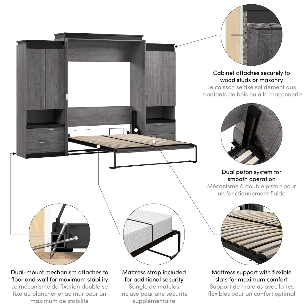 Murphy Bed with Storage Cabinets - Image 8
