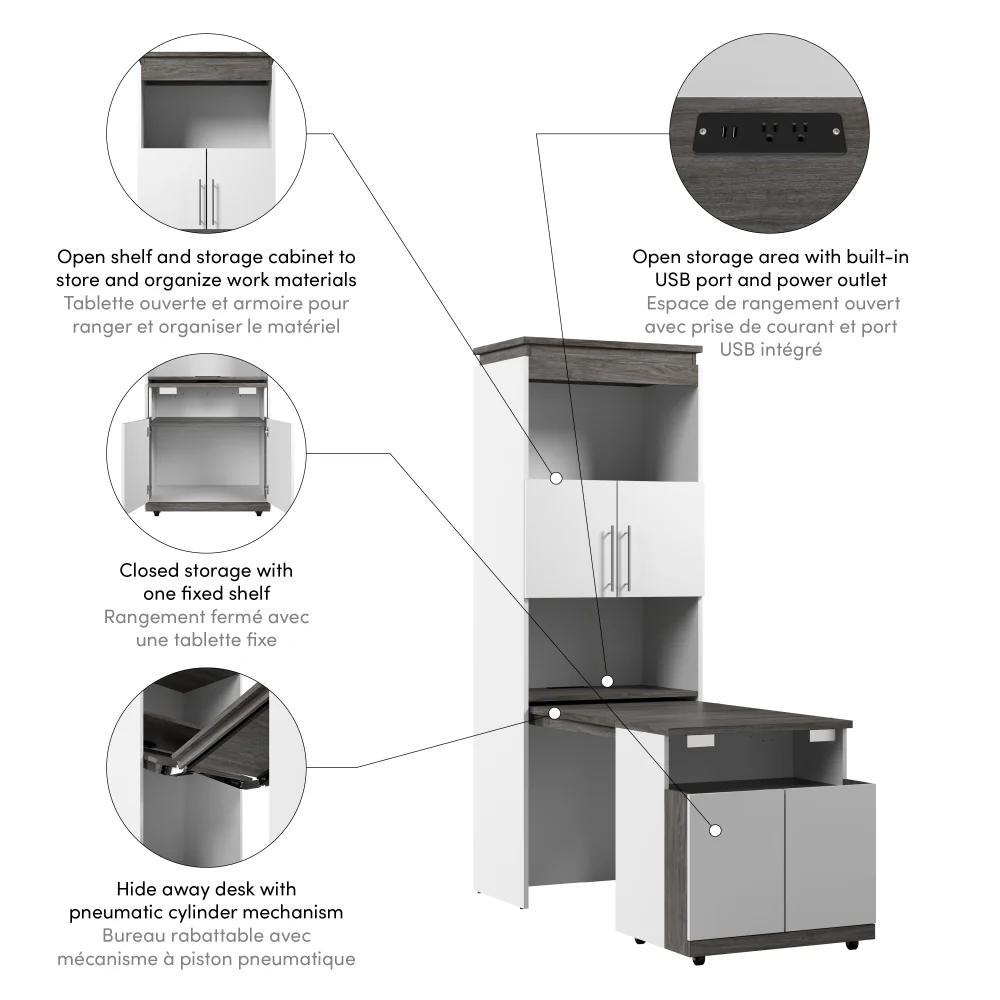 Pull-Out Desk with Storage - Image 17