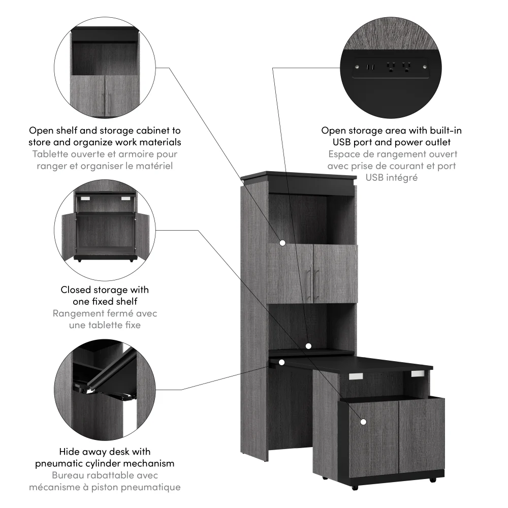 Pull-Out Desk with Storage - Image 8