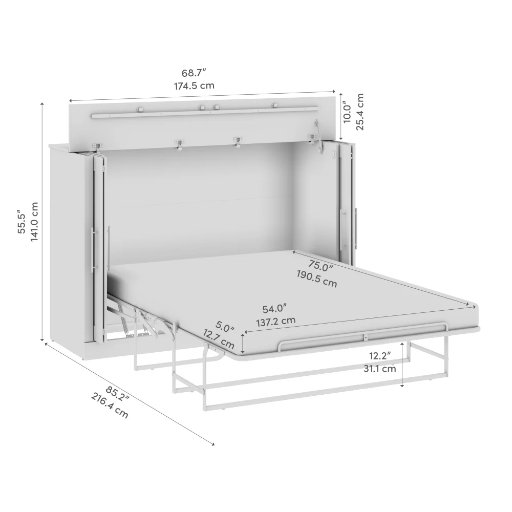 Cabinet Bed with Mattress - Image 27