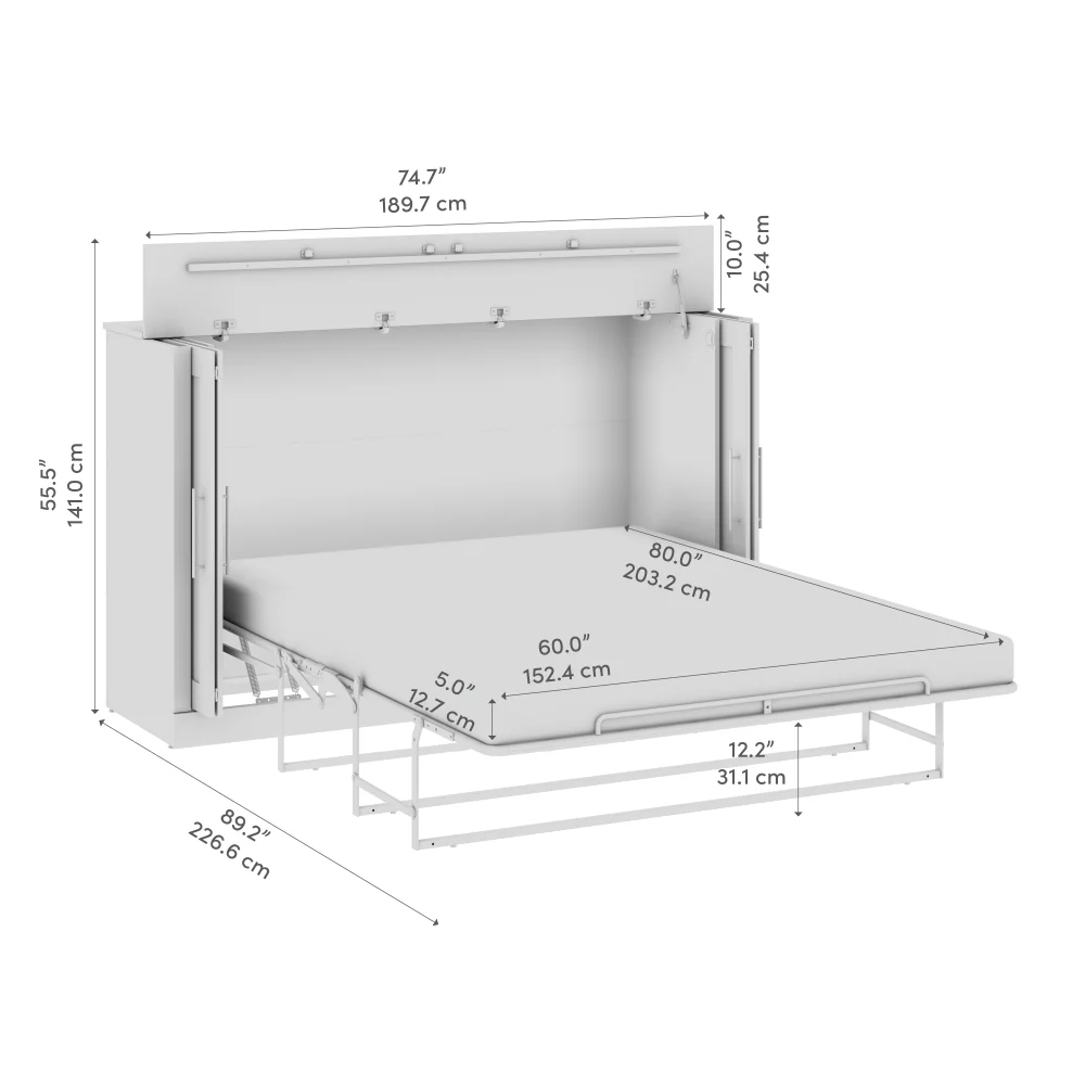 Cabinet Bed with Mattress - Image 54