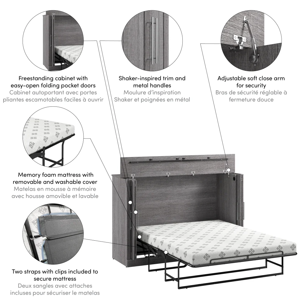 Cabinet Bed with Mattress - Image 8