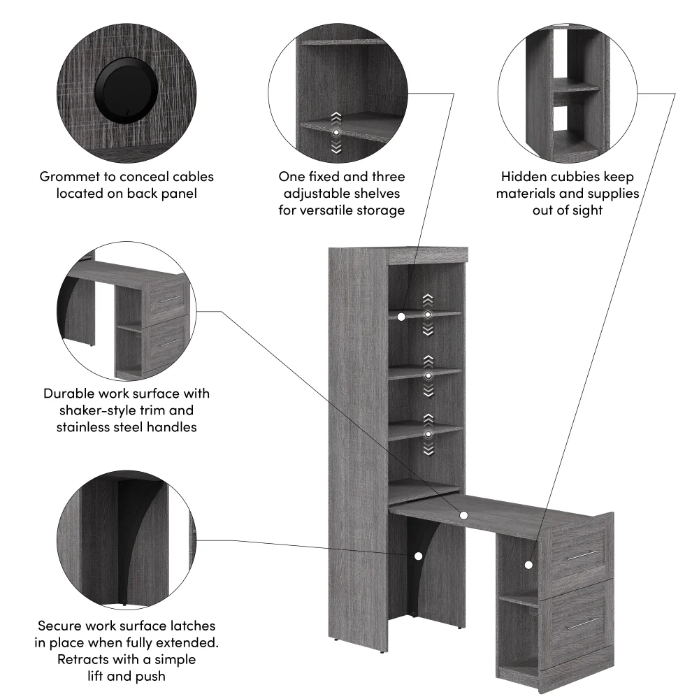 Pull-Out Desk with Storage - Image 18