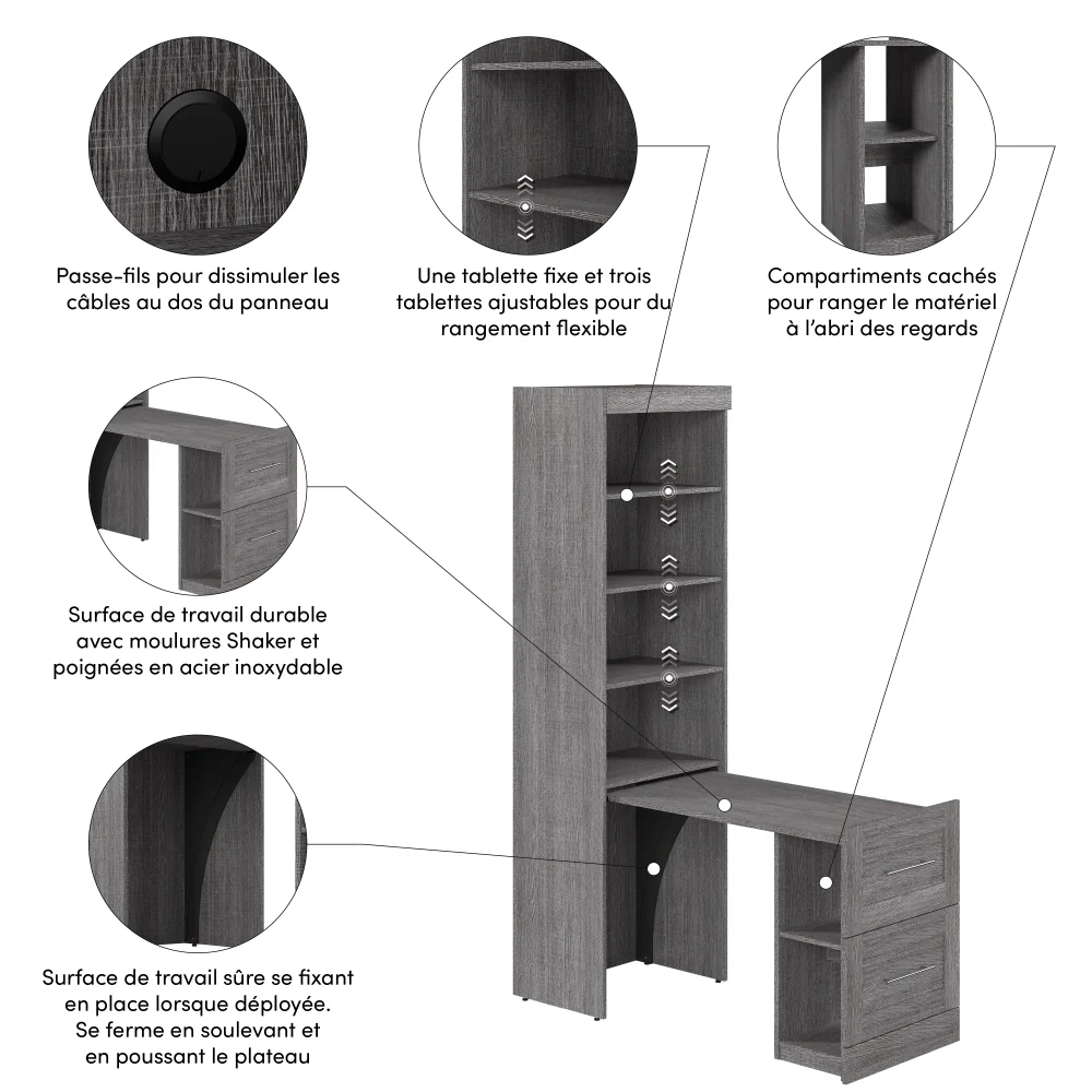 Pull-Out Desk with Storage - Image 21