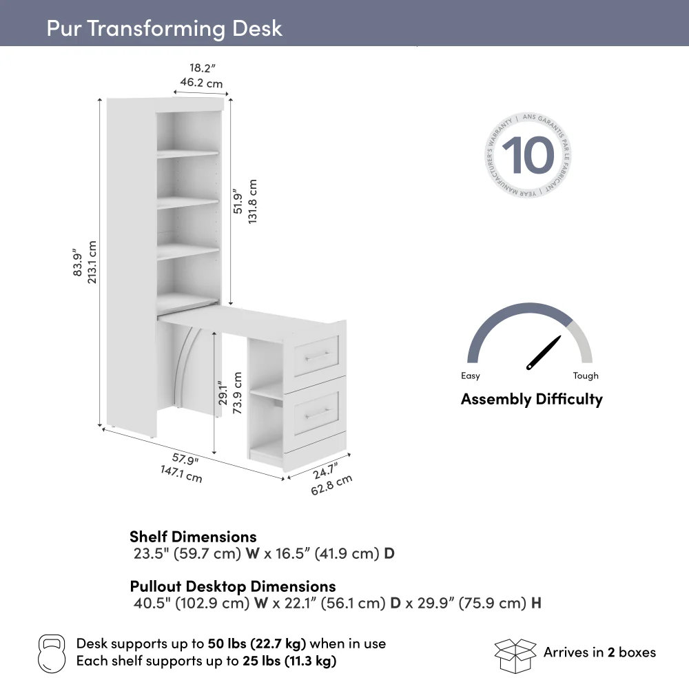 Pull-Out Desk with Storage - Image 8