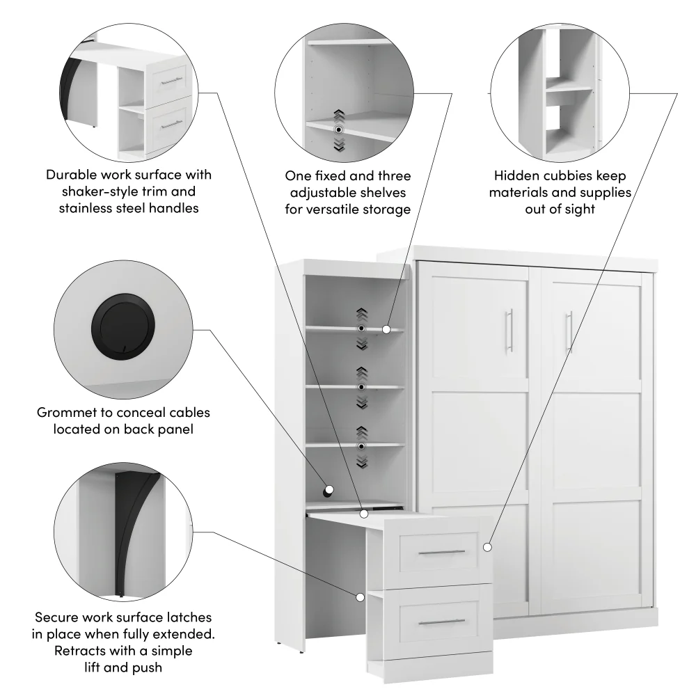 Murphy Bed with Desk - Image 110