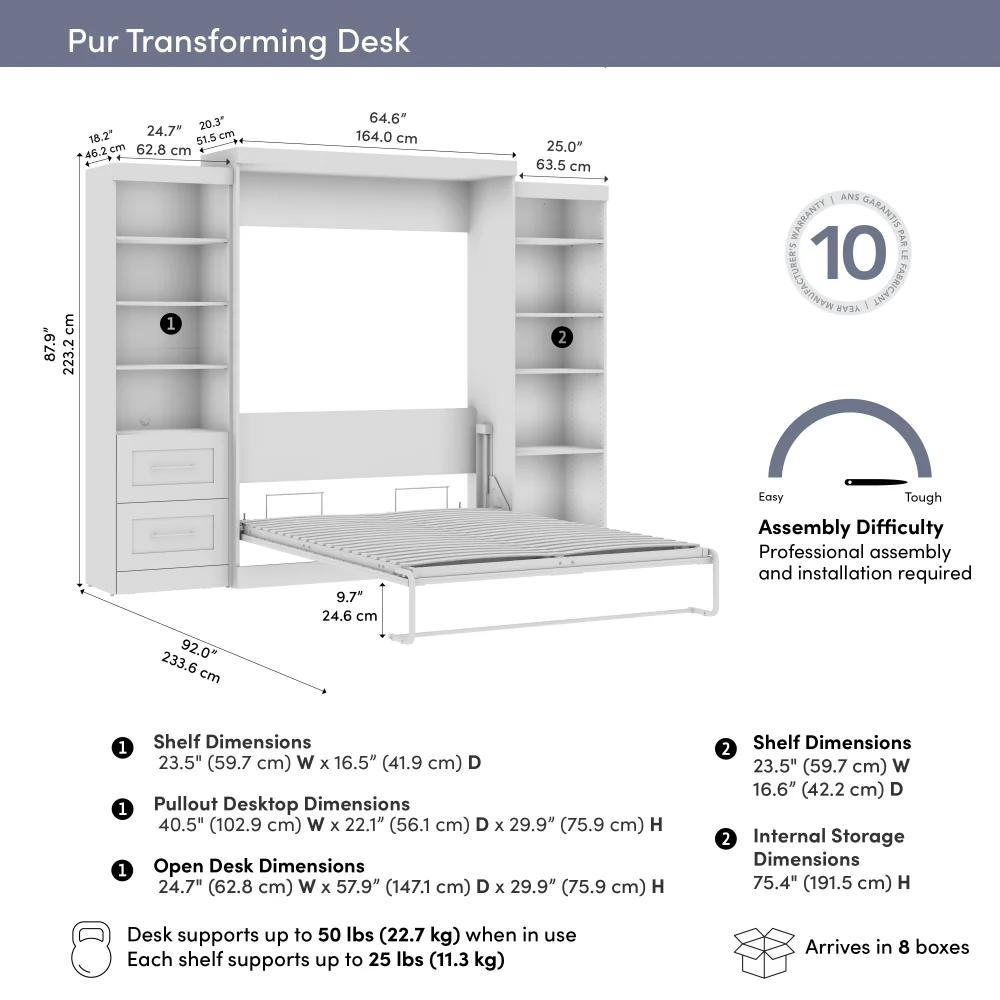 Murphy Bed with Desk - Image 125