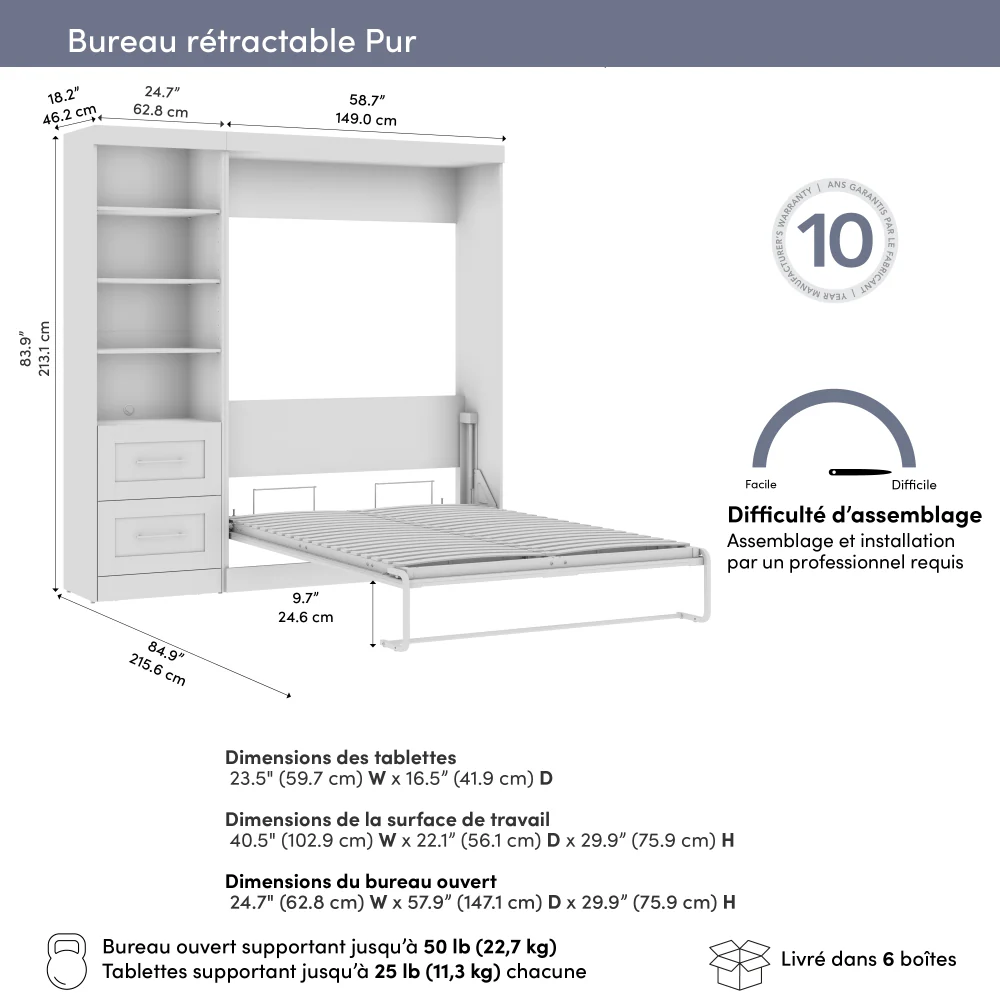 Murphy Bed with Desk - Image 13