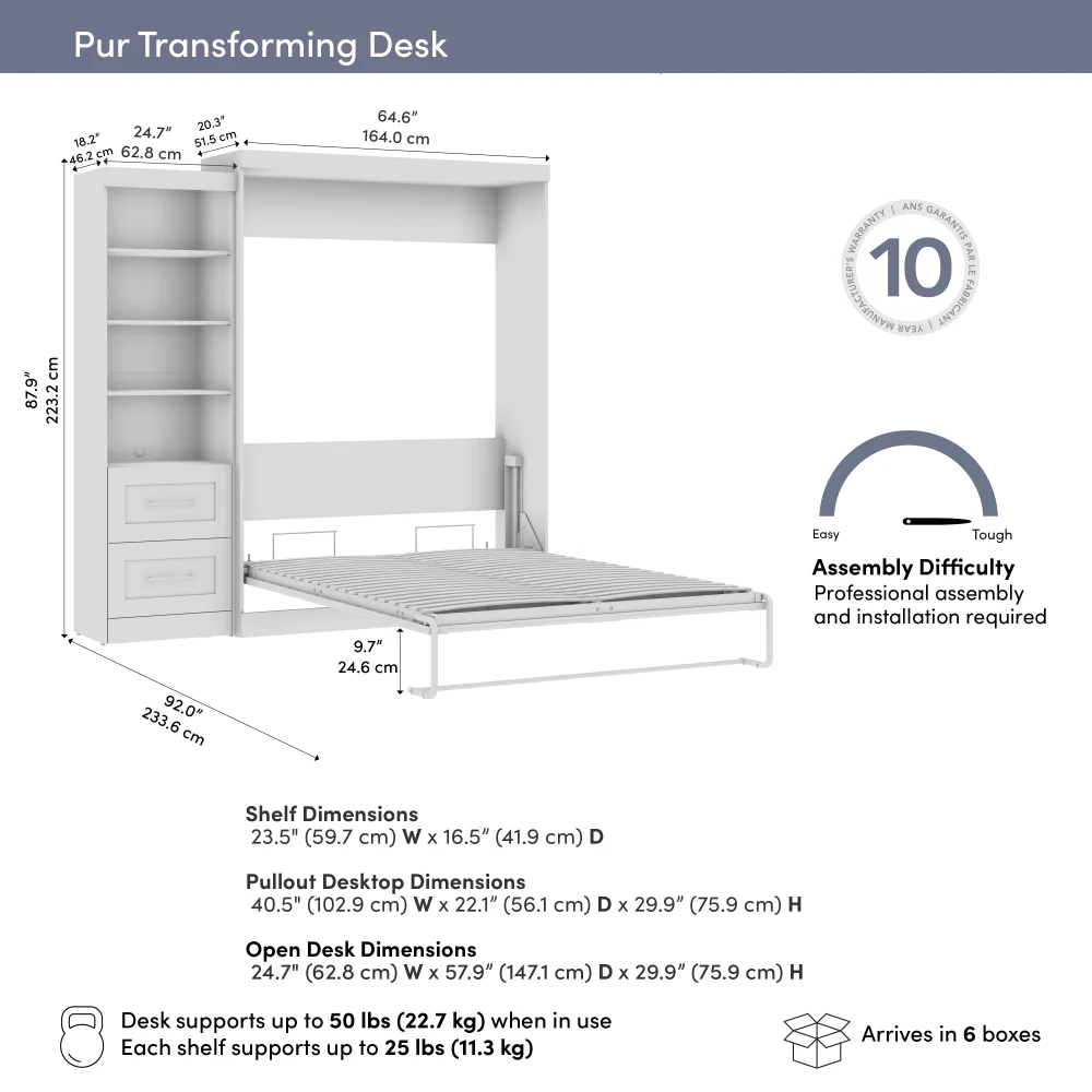 Murphy Bed with Desk - Image 99
