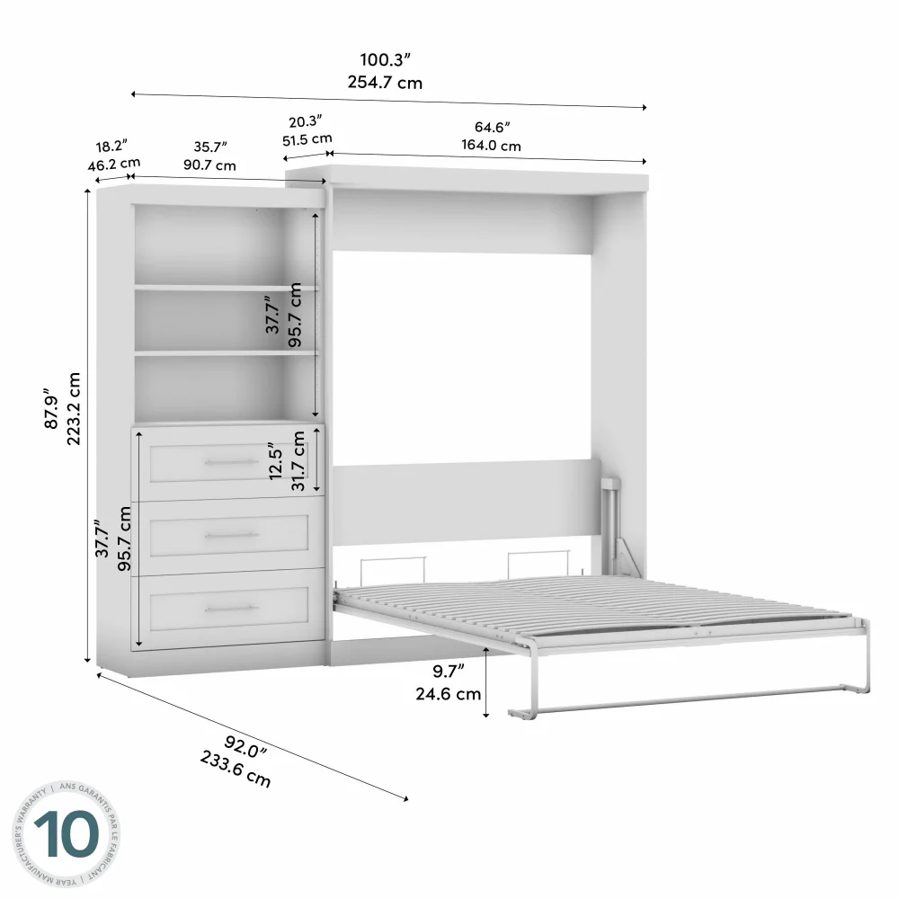 Murphy Bed with Storage Tower - Image 114