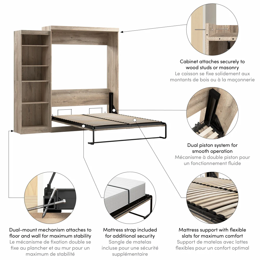 Murphy Bed with Storage Tower - Image 122