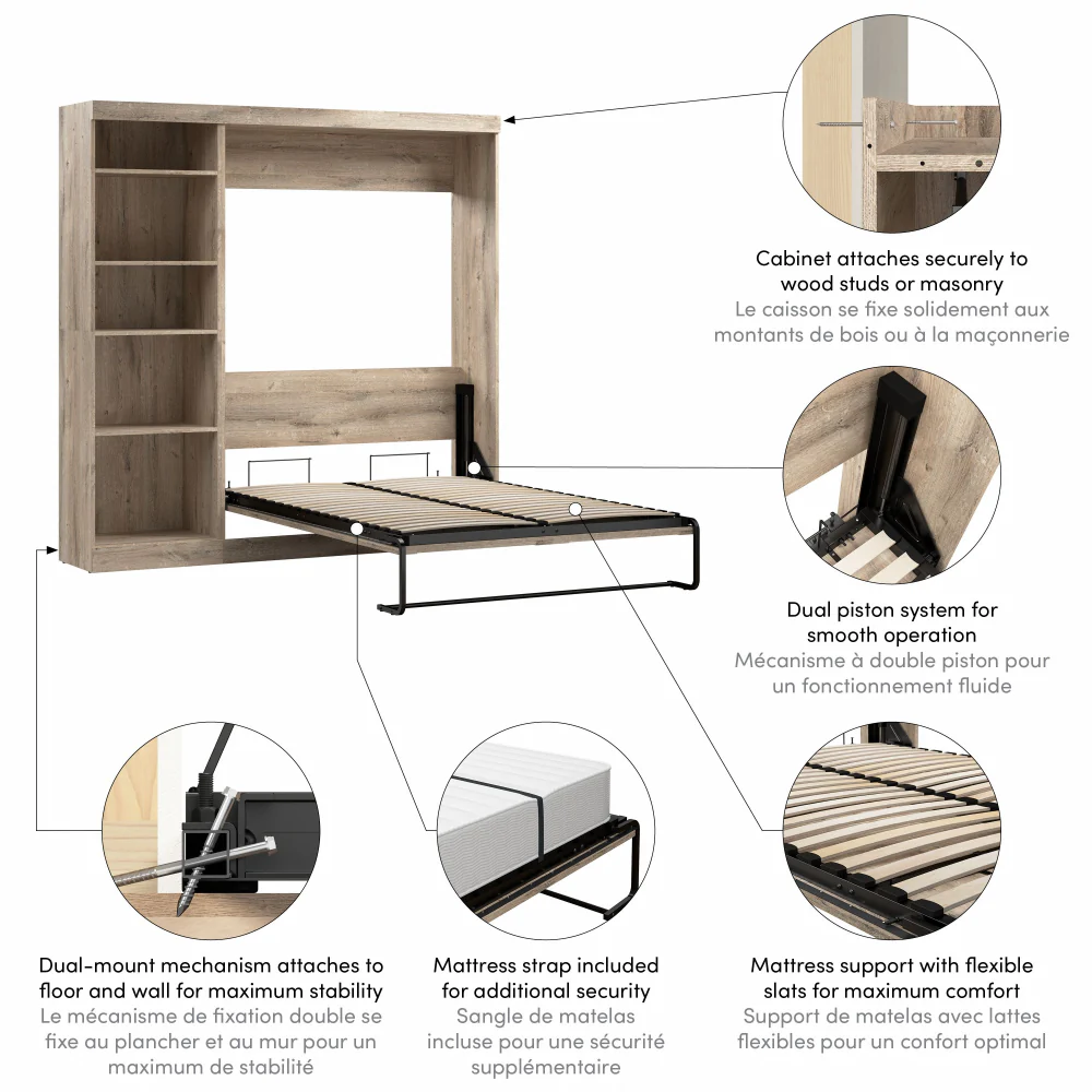 Murphy Bed with Storage Tower - Image 15