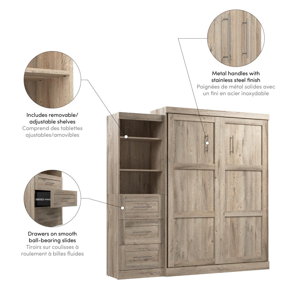 Murphy Bed with Storage Tower - Image 173