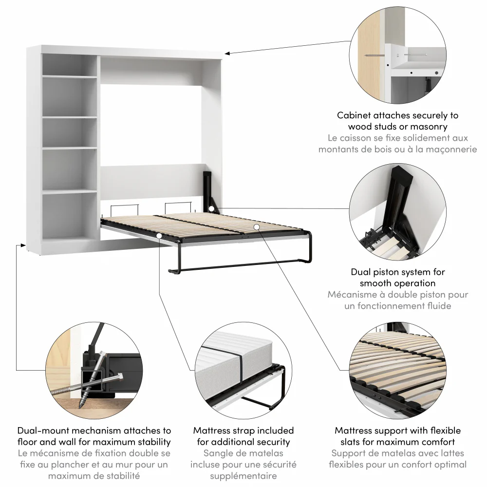 Murphy Bed with Storage Tower - Image 25