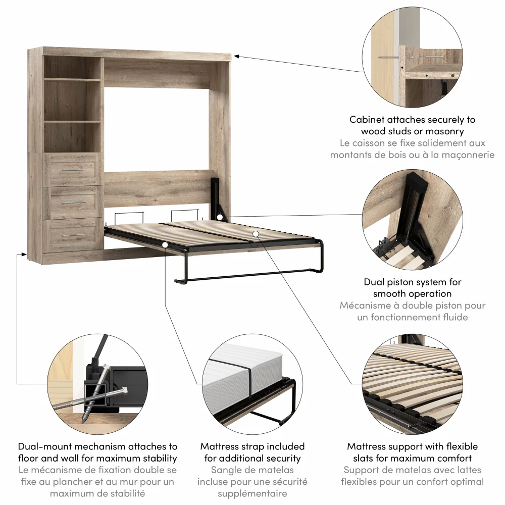 Murphy Bed with Storage Tower - Image 35