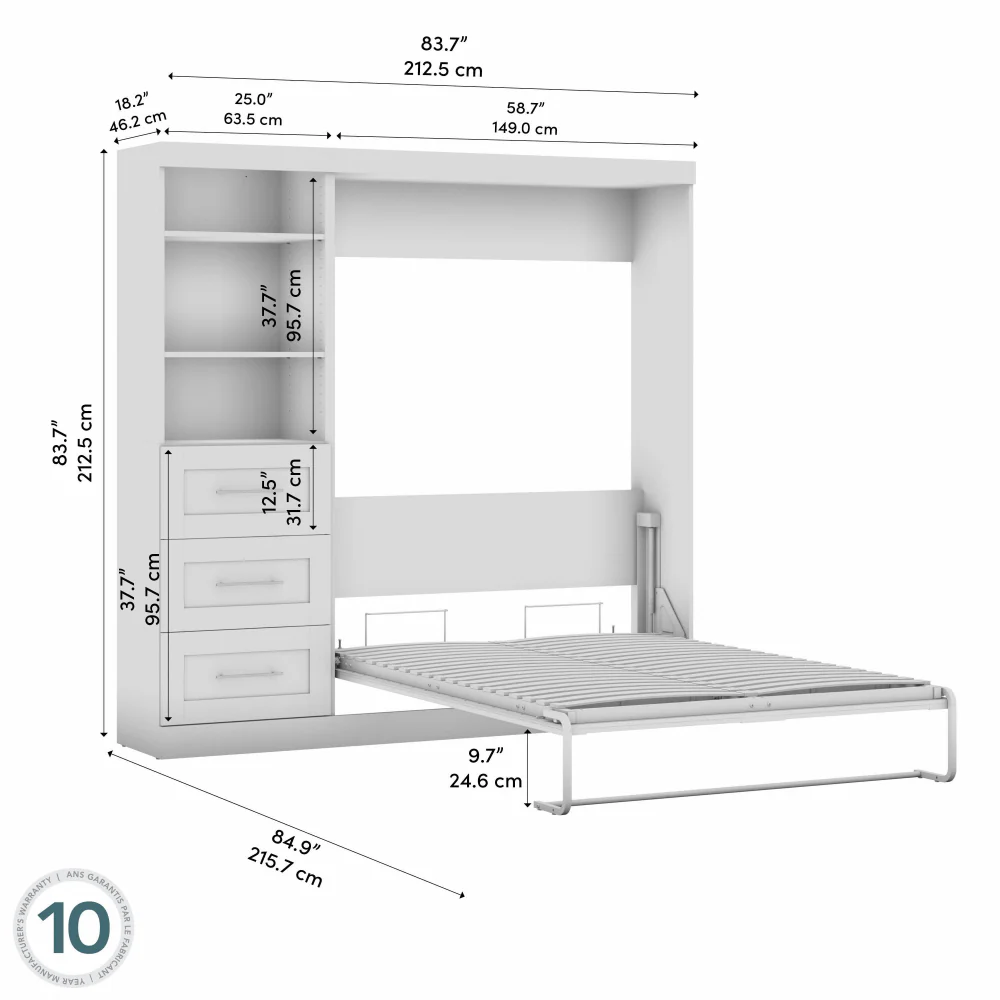 Murphy Bed with Storage Tower - Image 37