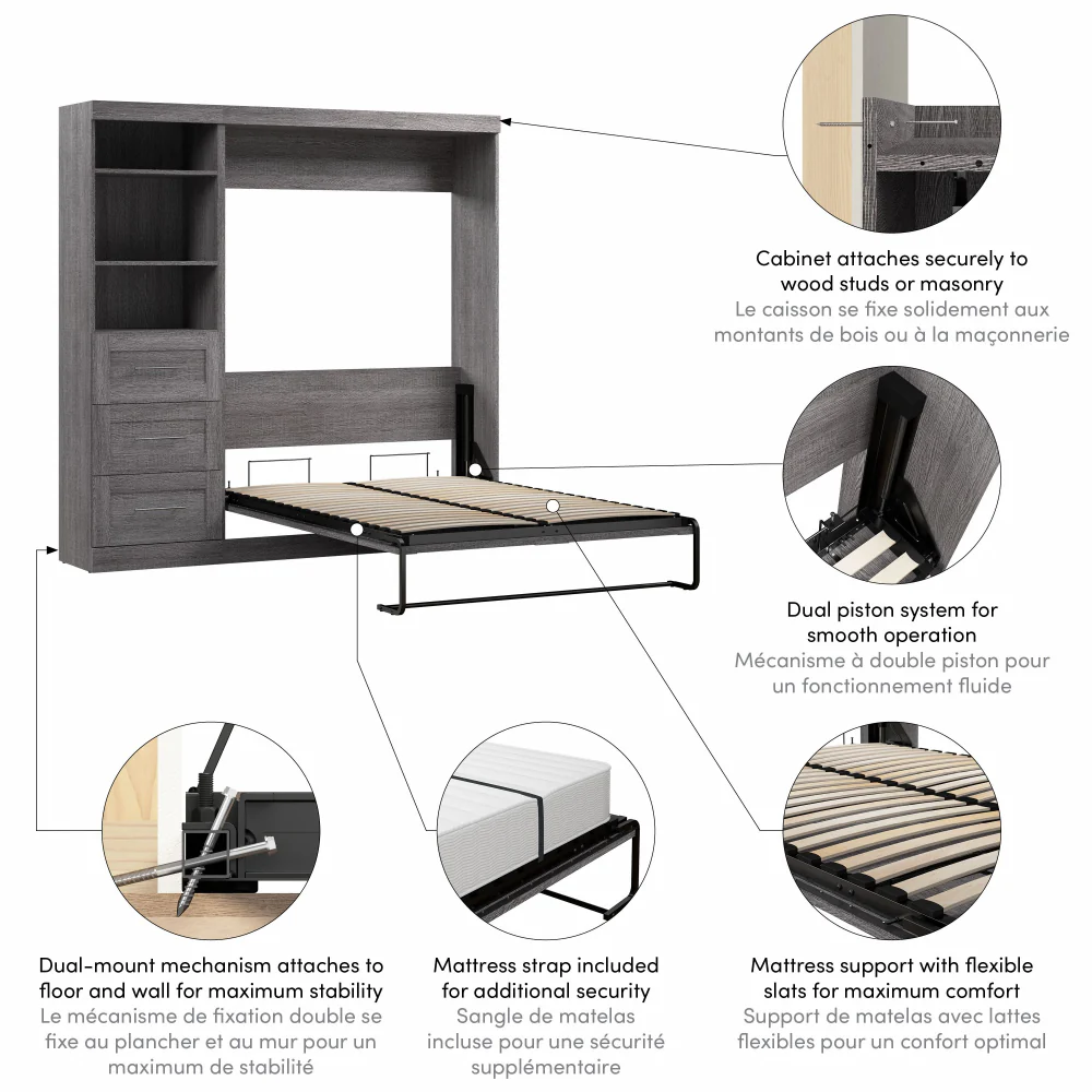 Murphy Bed with Storage Tower - Image 55