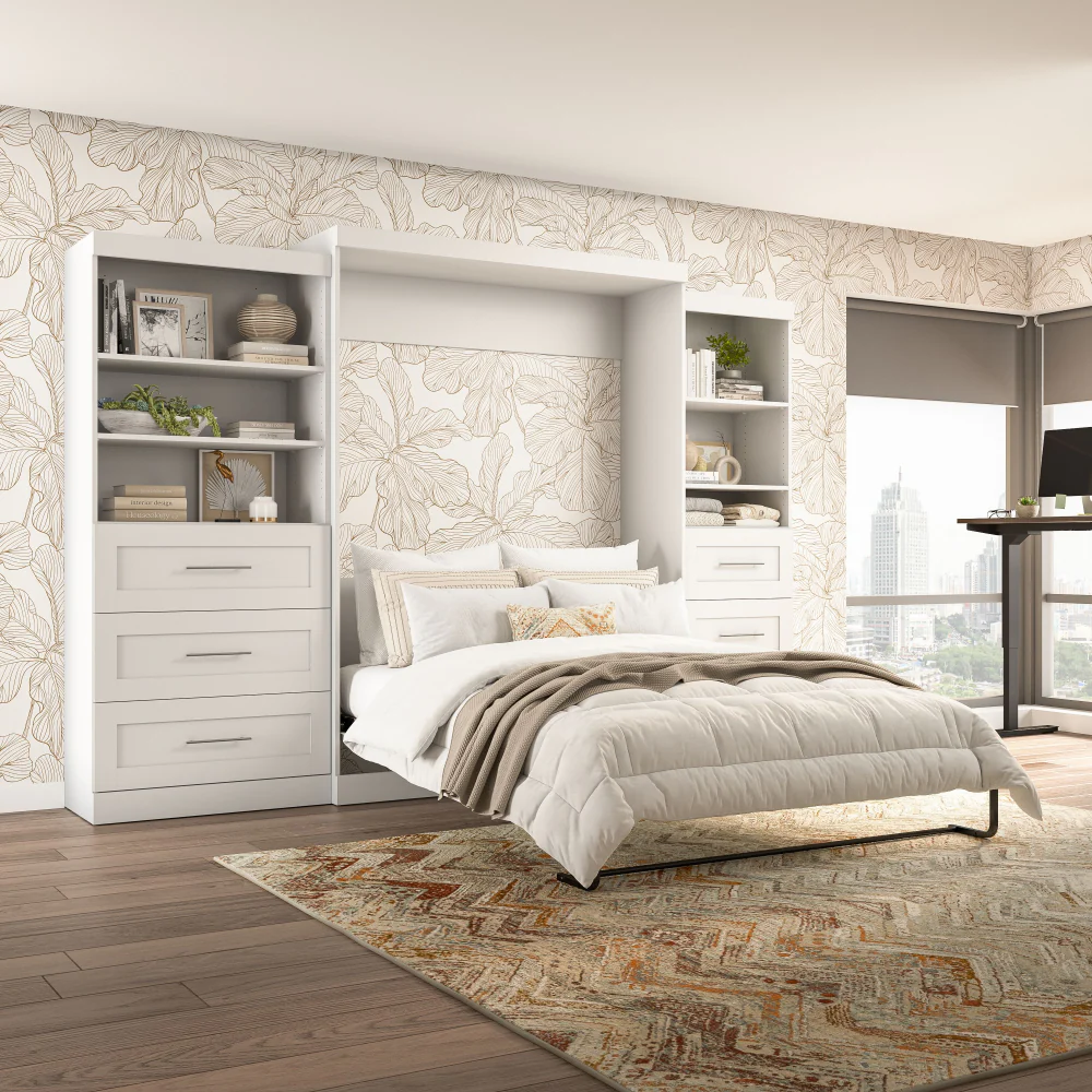 Murphy Bed with Storage Cabinet and Drawers - Image 20