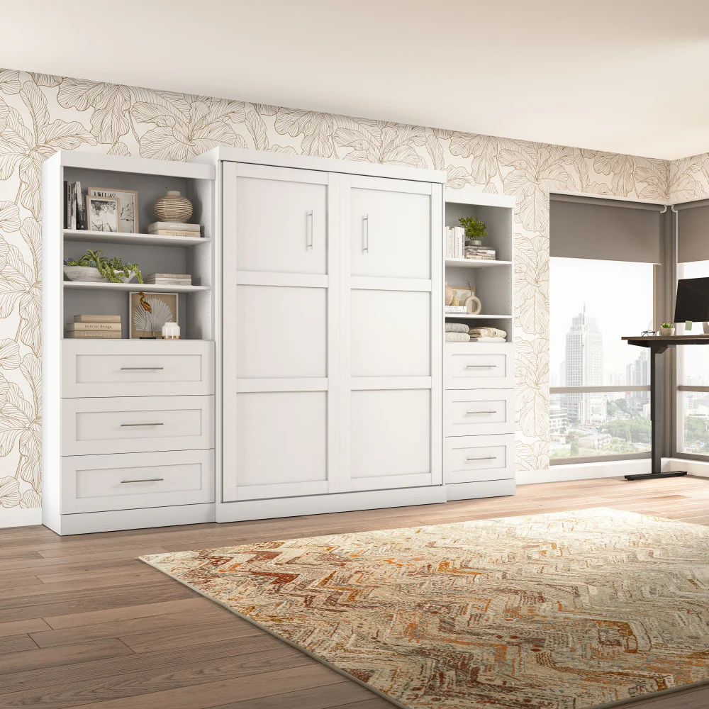 Murphy Bed with Storage Cabinet and Drawers - Image 22